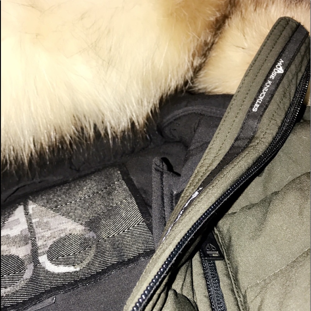 Green moose knuckle jacket